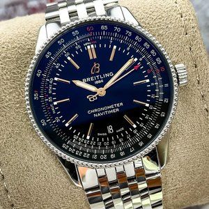 Breitling Navitimer 41mm Black /Gold – A17326 – Full Set + Warranty - MSRP $5400